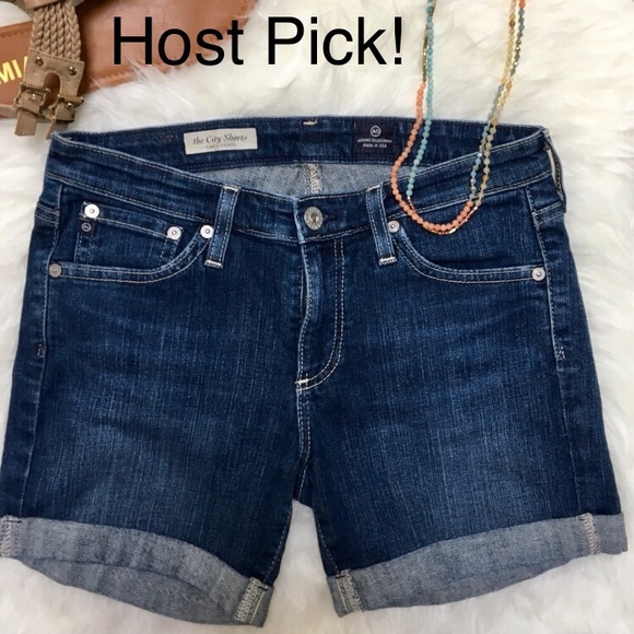Ag Adriano Goldschmied Pants - 🎉HP🎉 AG Cuffed Jean City Shorts Sz 27